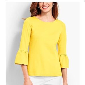Talbots‎ Sunny Yellow Flare Sleeve Blouse s